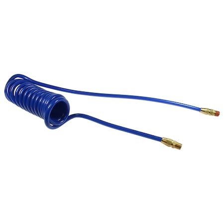 Coilhose Pneumatics Flexcoil 3/8" ID x 15’ 1/4" MPT Rigid Reusable Dark Blue PR38-154-B
